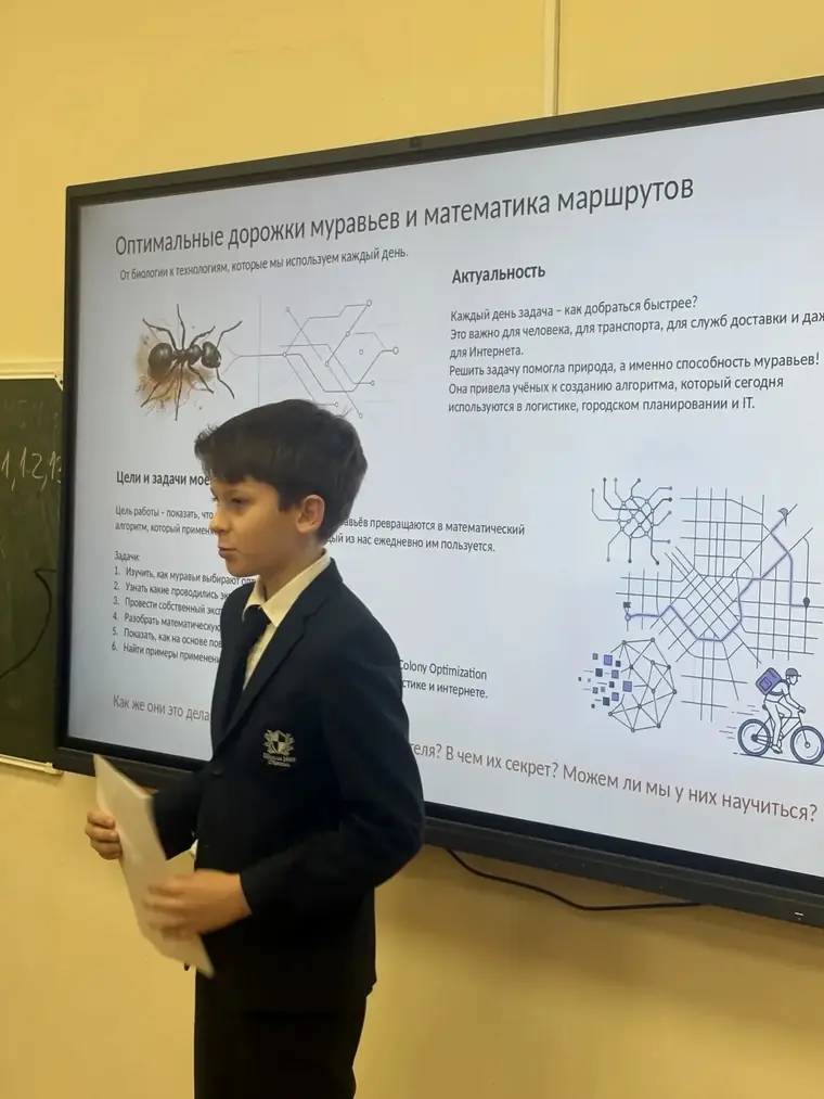 Детский математический проект о маршрутах муравьёв и логике алгоритмов