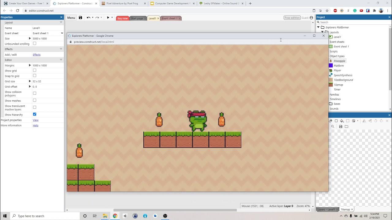 Практическое занятие по созданию игр